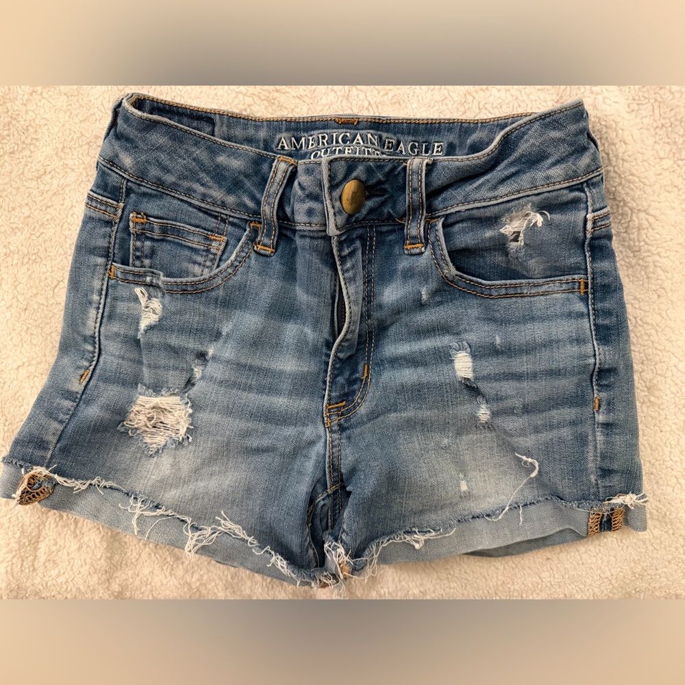American Eagle High Rise Jean Shorts